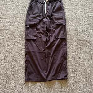 Baggy Brown Cargo Pants, Wide Leg Streetwear Trousers - Size L